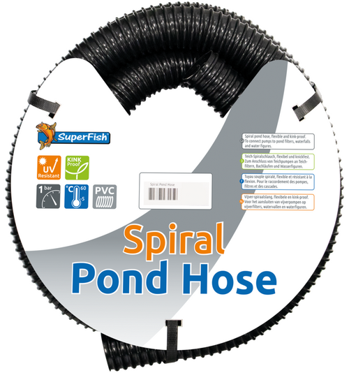 Superfish Spiraalslang zwart d25mm l10m