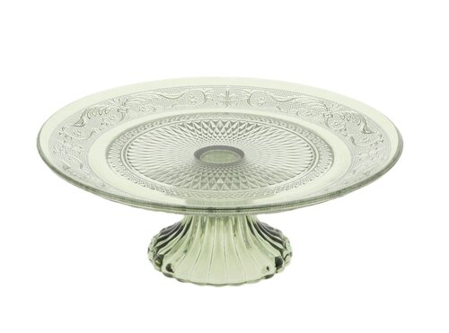 Taartplateau julia d25.5h9.5cm grn