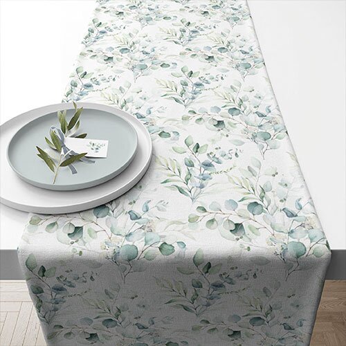 Table runner 40x150 cm Eucalyptus all over