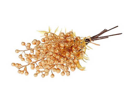 Tak caper berry l35cm goud 6st