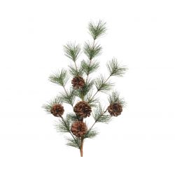 Decoris hardneedle branch pinecones green