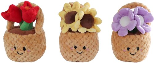 Take me Home bloemenmand pluche h18cm 3 assorti
