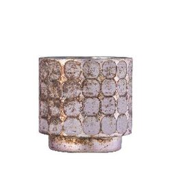 PTMD Tamarrah Copper glass tealight pattern