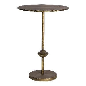 PTMD Tamira Gold metal simple table round on foot