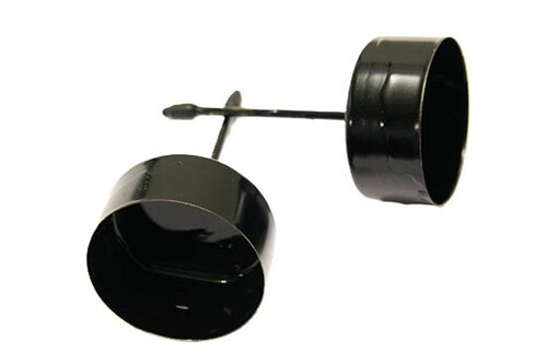 Theelicht 2st +pin d4.5h9cm zwart