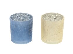Theelicht glitter d9h10cm mix a2