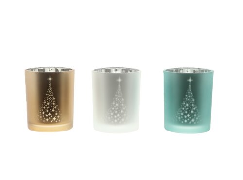 Theelicht huis d7h8cm mix a3