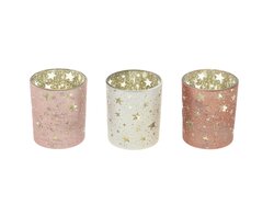 Theelicht ster d7h8cm mix a3