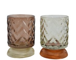 Theelichthouder glas d7.5h10.5cm a2