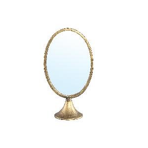 PTMD Thimes Gold metal table mirror oval shape