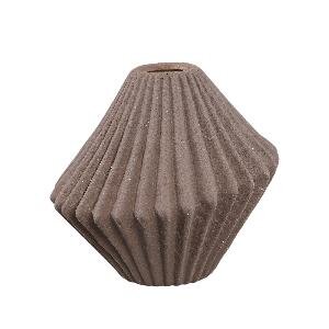 PTMD Tiggy Clay porselain ribbed angular shaped pot L
