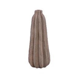 PTMD Tiggy Clay porselain round ribbed pot high