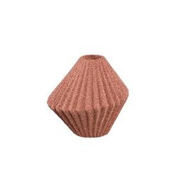 PTMD Tiggy Rust porselain ribbed angular shaped pot S