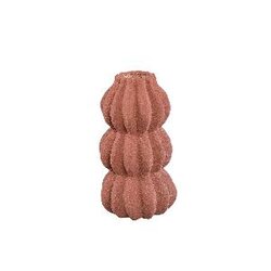 PTMD Tiggy Rust porselain round ribbed pot layered