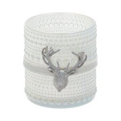 Tlicht rendier d7h8.2cm frosted wit