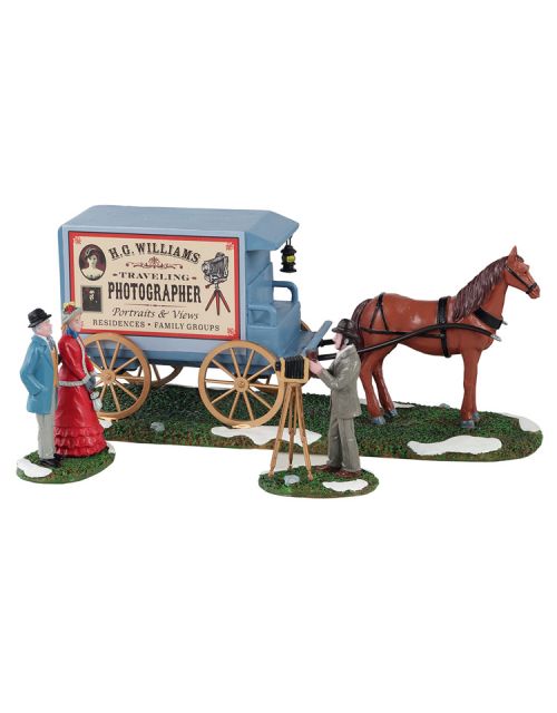 Lemax Traveling Photographer Wagon, Set Of 3