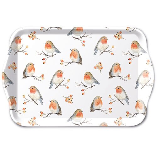 Tray melamine 13x21 cm Robin family