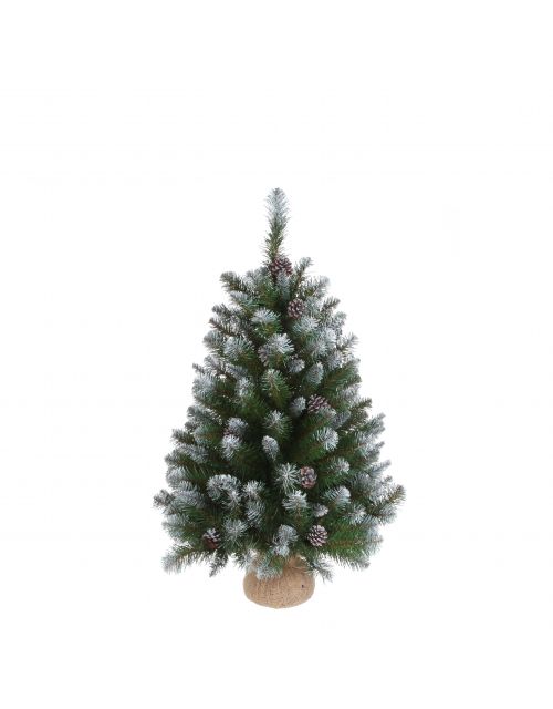 Triumph Tree Empress kerstboom w burlap groen frosted TIPS 86 - h60xd46cm