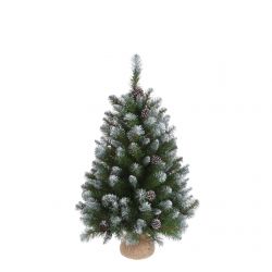 Triumph Tree Empress kerstboom w burlap groen frosted TIPS 86 - h60xd46cm