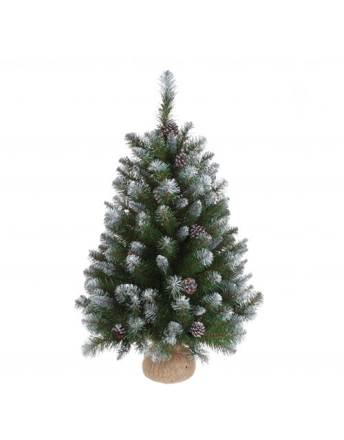 Triumph Tree Empress kerstboom w burlap groen frosted TIPS 184 - h90xd71cm