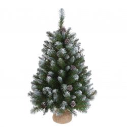 Triumph Tree Empress kerstboom w burlap groen frosted TIPS 184 - h90xd71cm