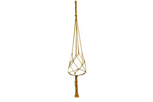 TS Bloempothanger macrame d2h90cm oker
