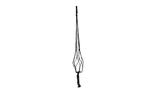 TS Bloempothanger macrame l120cm zwart