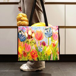 TS Collection tas dutch beauty spring tulpen 40x12x32cm - afbeelding 2