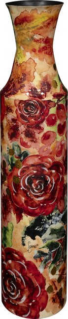 Ts Fles d18h90cm rose rouge