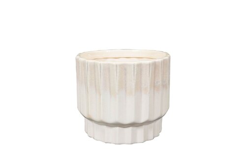 TS Pot faye d14h13cm off white