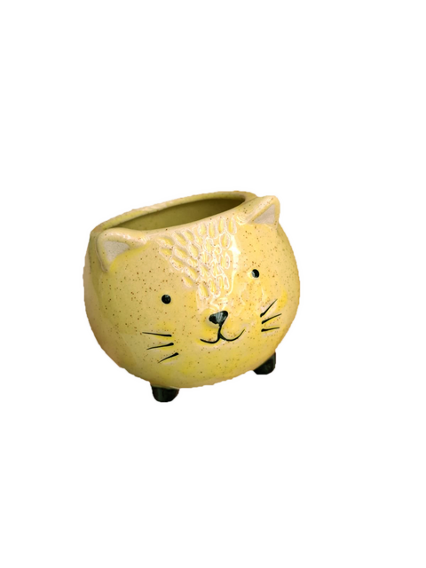 TS Pot meow d9h8cm geel