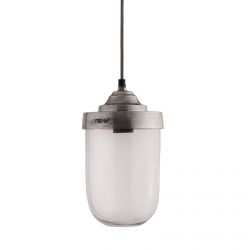 PTMD Tucson Glass hanging lamp with metal top S