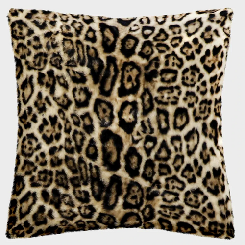 Unique living Kussen panter 45x45cm bruin