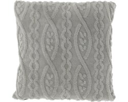 Unique living Kussen pleun 45x45cm chateau grey