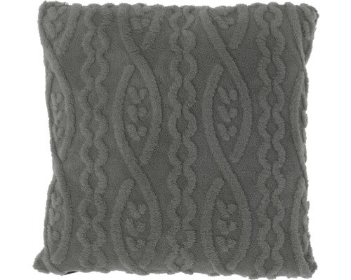 Unique living Kussen pleun 45x45cm donkergrijs
