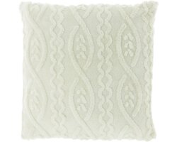 Unique living Kussen pleun 45x45cm dove white