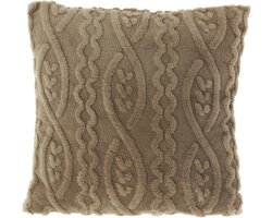 Unique living Kussen pleun 45x45cm taupe