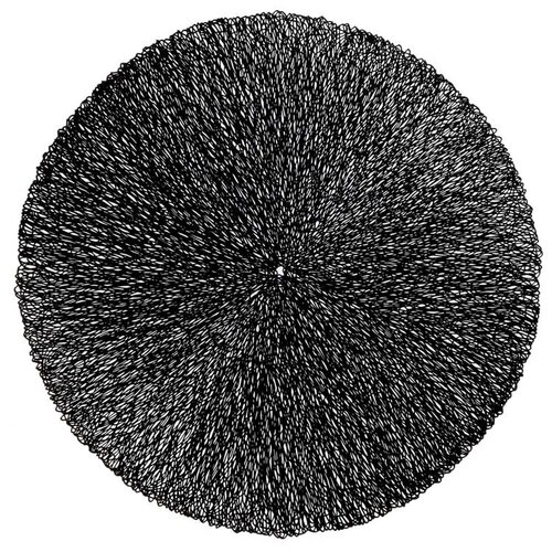 Unique living Placemat ciara d38cm zwart