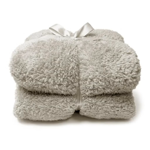 Unique living Plaid teddy l200b150cm chateaugrijs