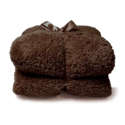 Unique living Plaid teddy l200b150cm rocky brown
