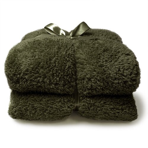 Unique living Plaid teddy l200b150cm wintergroen