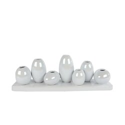 Vaas aardew 30x8x10cm wit