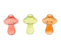 Vaas paddestoel d10.5h14.5cm mix 3 assortie