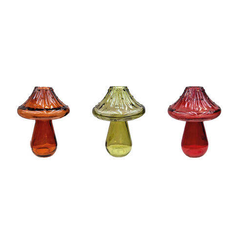 Vaas paddestoel d10.5h14.5cm mix 3 assortie