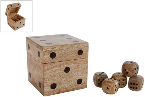 van Manen Dobbelsteen dice mango 9x9x9cm