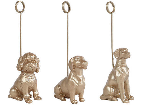van Manen Kaarthouder dogs polystone goud a3