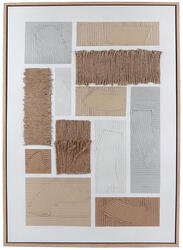 van Manen Schilderij abstract handpainted 60x9x3cm