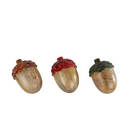 van Manen Sclptr acorn mango/alum 7x7x11cm