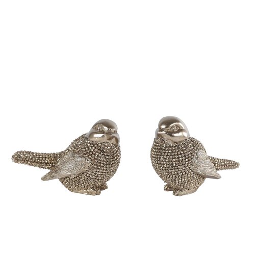 van Manen Sclptr vogeltje polyst 8x5x5cm goud