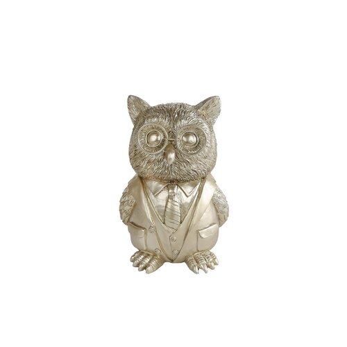 van Manen Sculptuur uil met bril 10x12x18cm